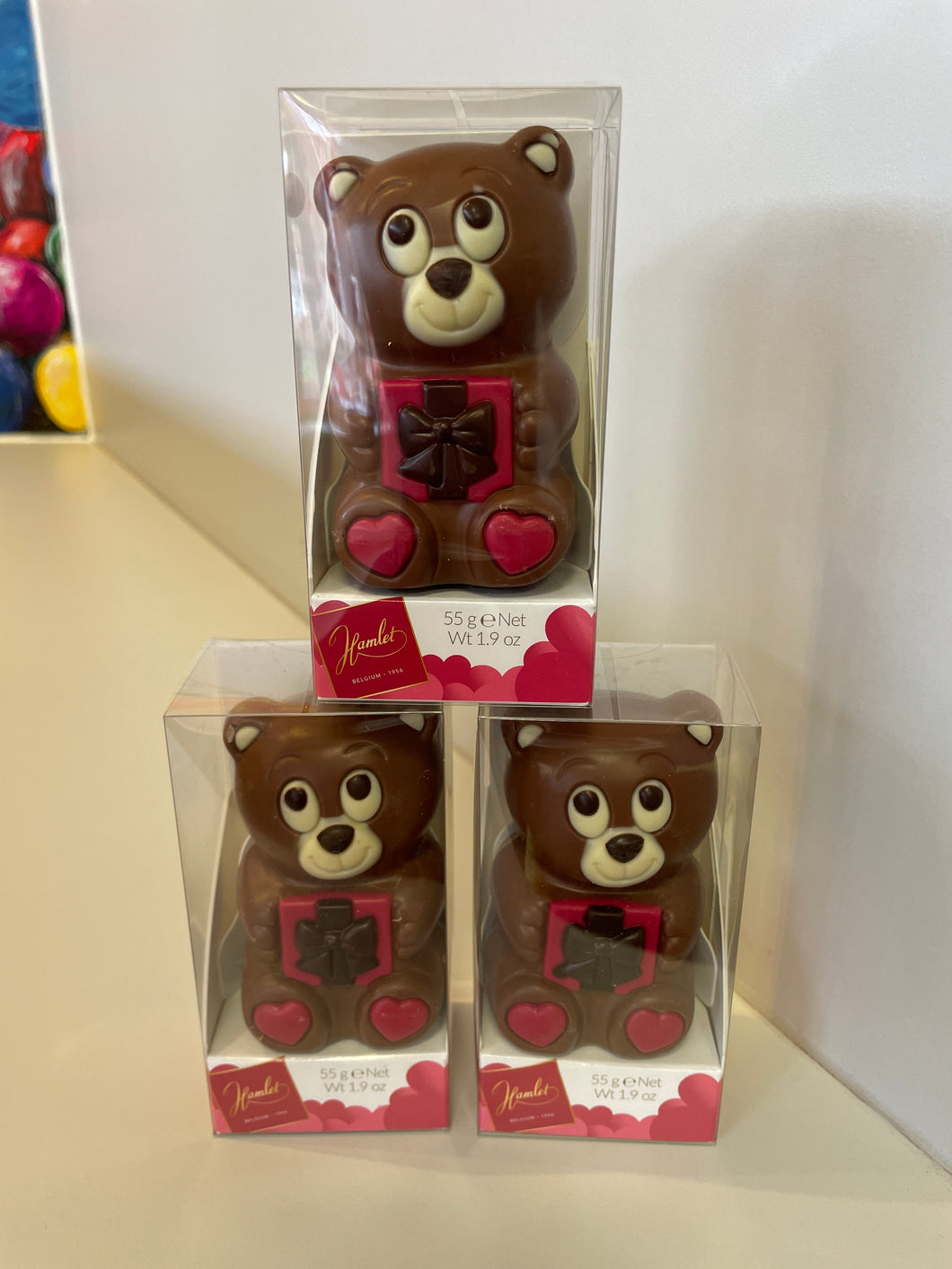 Belgian Chocolate Bear Figure.